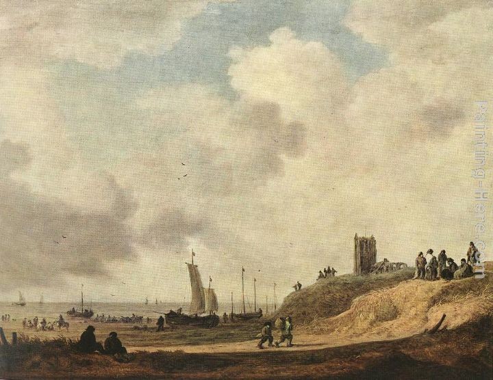 Jan van Goyen Seashore at Scheveningen